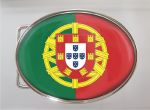 Boucle de ceinture Drapeau Portugal ovale