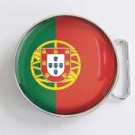 Boucle de ceinture Drapeau Portugal ronde