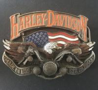 Vintage 1991 - Boucle de ceinture Harley Davidson Made in the USA Est in 1903