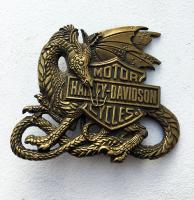 Vintage 1983 - Boucle de ceinture Harley Davidson Dragon