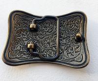 Boucle de ceinture laiton massif Western classique