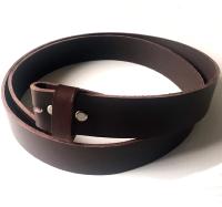 C02 - Ceinture marron en cuir pleine fleur pour boucles de ceinture - Made in France