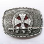 Boucle de ceinture Celtique guerriers Tête de mort