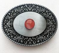 Boucle de ceinture pierre ronde quartz cerise