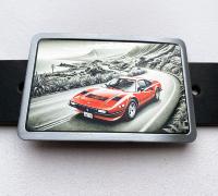 Boucle de ceinture Ferrari rouge 308 