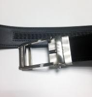 CA05 - Ceinture cuir noir boucle automatique ULTRA silver