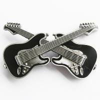 Boucle de ceinture double guitare